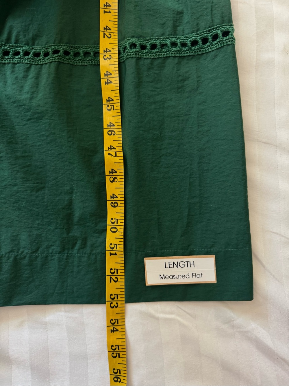 NWT MAX MARA “Volta” Green Cotton Poplin Maxi Dress with Crochet Bodice - Picture 15 of 16